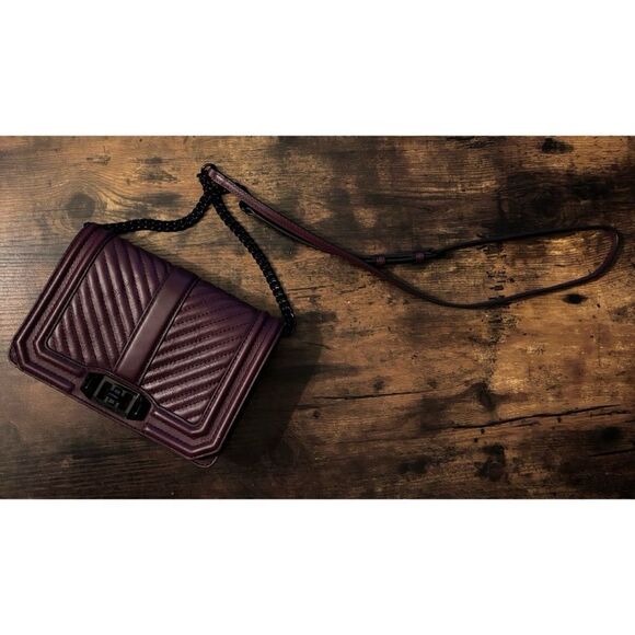 Rebecca Minkoff
 Chevron Quilted Small Love Cross Body Leather Bag - Picture 4 of 8